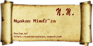 Nyakas Mimóza névjegykártya